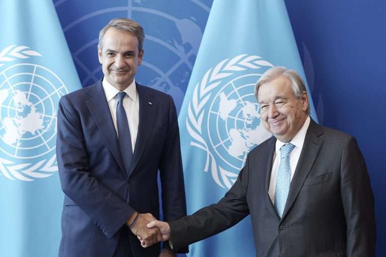 Συνάντηση Μητσοτάκη με τον Γενικό Γραμματέα του ΟΗΕ