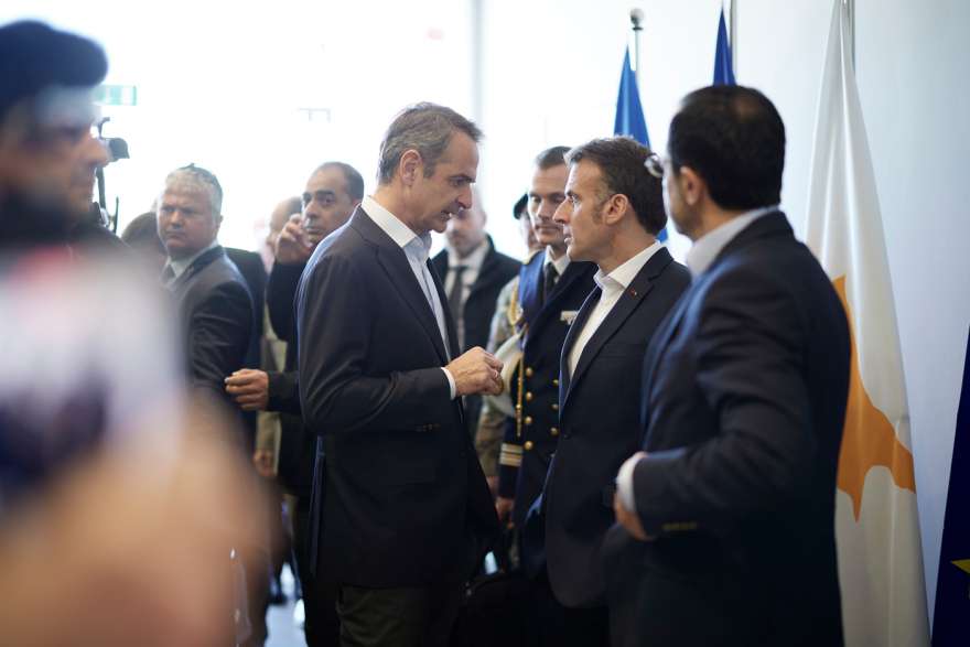 Ολοκληρώθηκε η τριμερής Μητσοτάκη – Μακρόν – Χριστοδουλίδη στην Πάφο